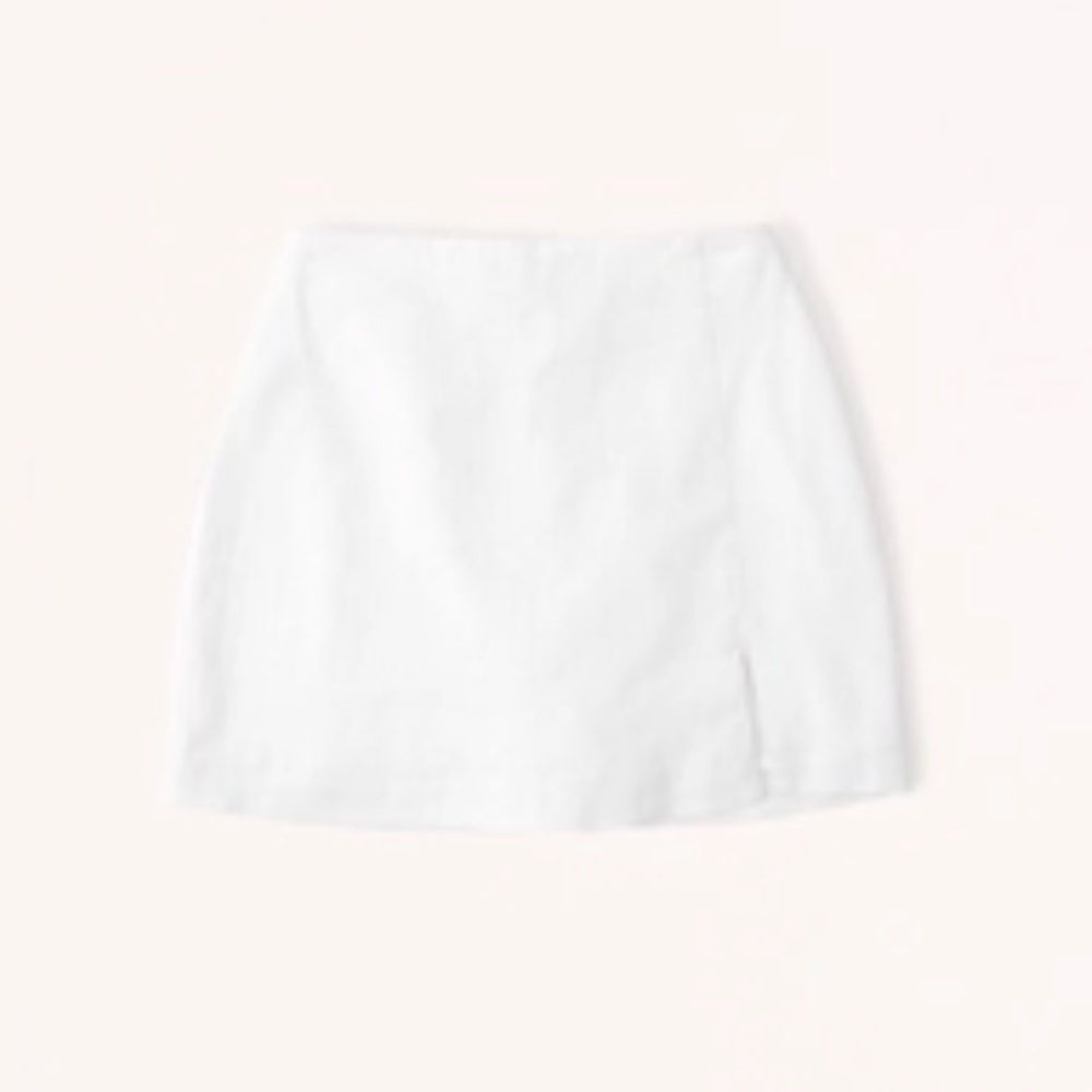 Abercrombie Linen-Blend Slit Mini Skort